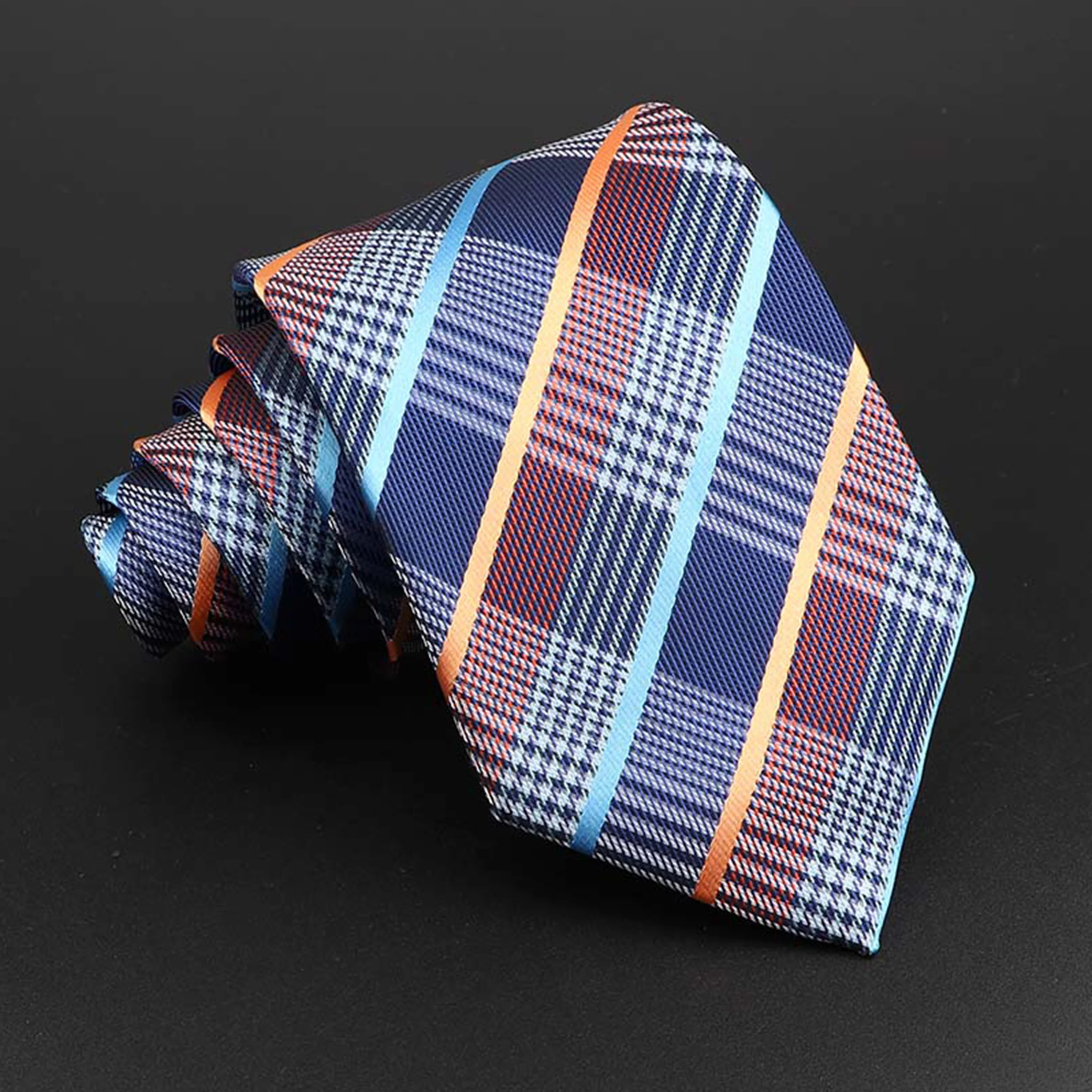 Fashion Polyester Necktie For Men Business Meeting Formal Striped Dot Floral 8cm Jacquard Tie Daily Wear Cravat Suit Accessories