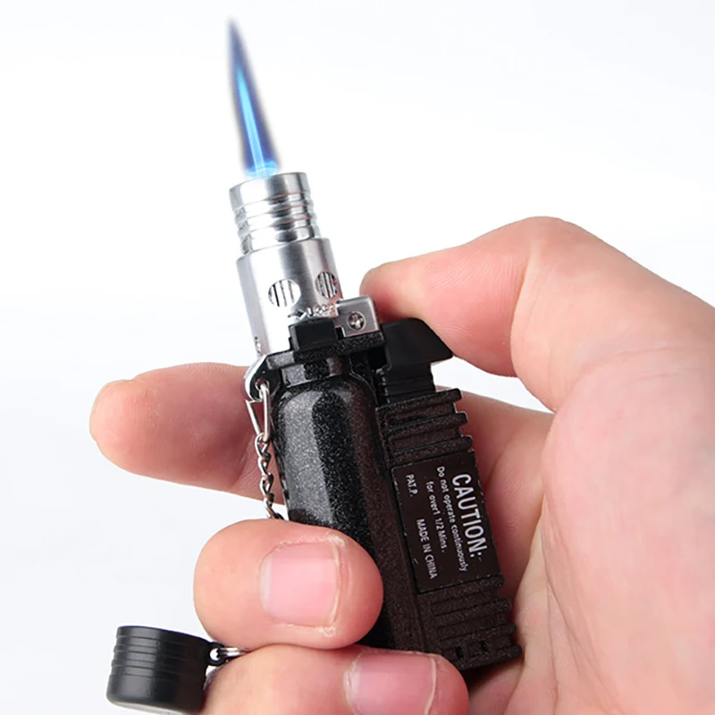 Windproof Stright Flame Butane Refillable Jet Lighters Cigar Torch Lighter With Dust Cover