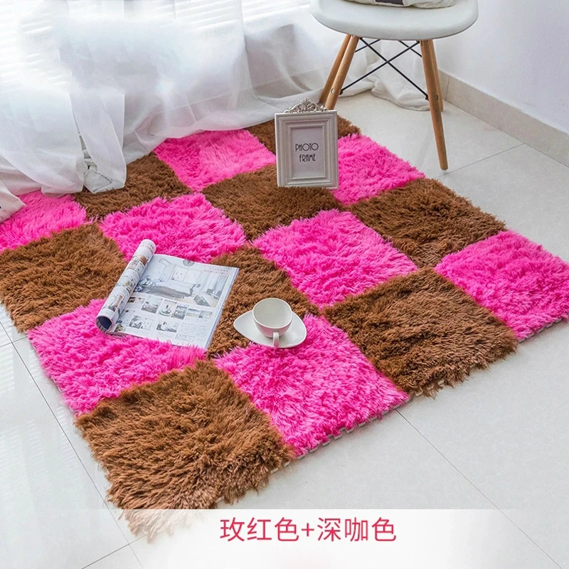 New super plush plush living room bedroom children kids soft carpet magic patchwork puzzle stitching head baby climbing mat 1PCS