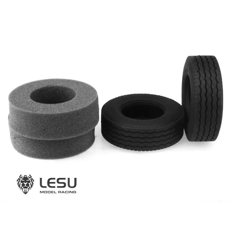 

1Pair Lesu Model Part Wide Rubber Tires D 1/14 RC Tamiyaya Tractor Truck DIY Car TH02598