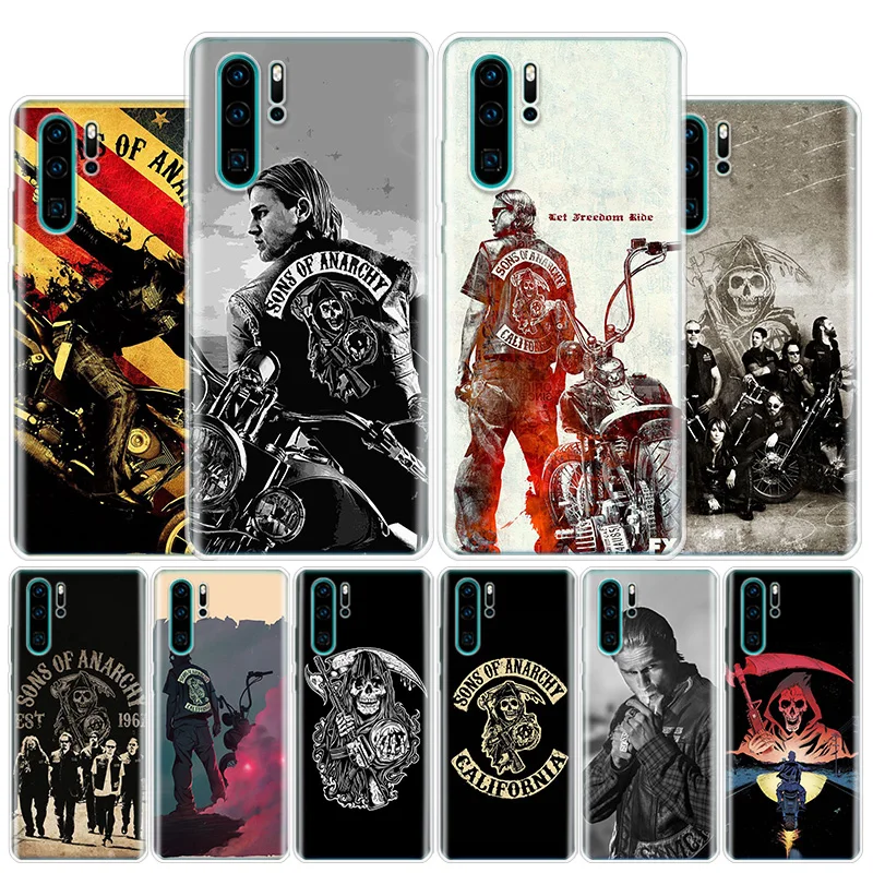 American TV Sons of Anarchy Phone Case For Huawei Honor 10 Lite 9 20 Y5 Y6 Y7 Y9S P Smart Z 8S 8X 9X 8A Pro 7X 7A 10i Cover Capa