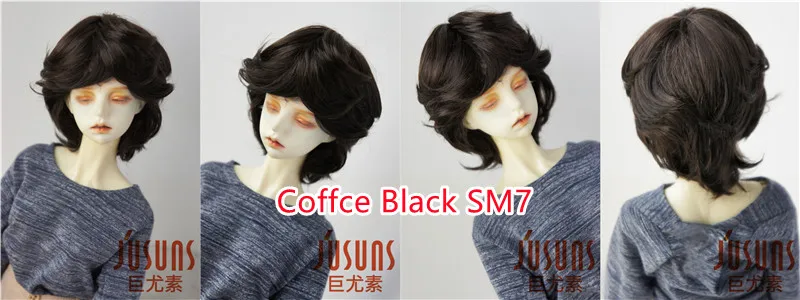 Doll Wigs JD075 1/3 8-9inch 21-23cm Boyish Cupid Curls Synthetic Mohair SD BJD Doll Wigs