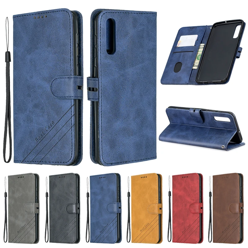Para Samsung Galaxy A50 Funda de cuero con tapa para Coque Samsung A50 Funda de teléfono Galaxy A50 A 50 A505F Funda Funda tipo billetera magnética