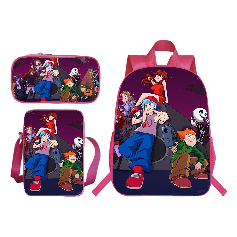 New Friday Night Funkin Mochilas Backpack Pencil Case School Bags Harajuku Boys Girls 3Pcs Set Kids Bookbags School supplies