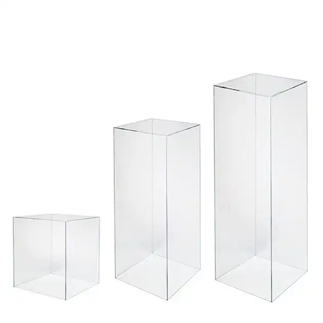 New style wholesale square acrylic church wedding clear acrylic plinth  stand wedding walkway pillar wedding stage  senyu1312