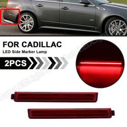 2Pcs Smoked/Red Rear Bumper LED Reflector Side marker Light lamp For 2008 2009 2010 2011 2012 2013 Cadillac CTS Cadillac CTS-V