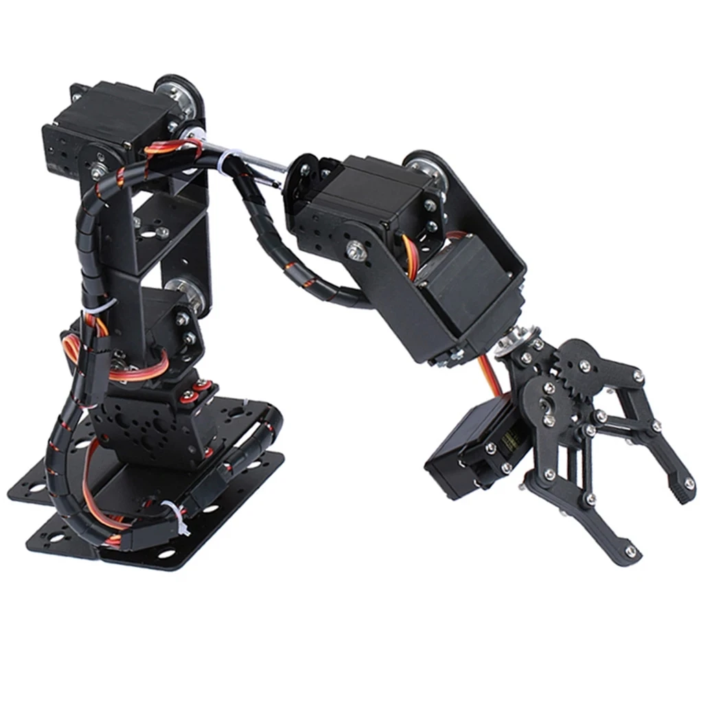 6 DOF Robot Arm Kit Manipulator Metal Alloy Mechanical Arm Clamp Claw Kit MG996R kit with Open Source Code and Tutorial