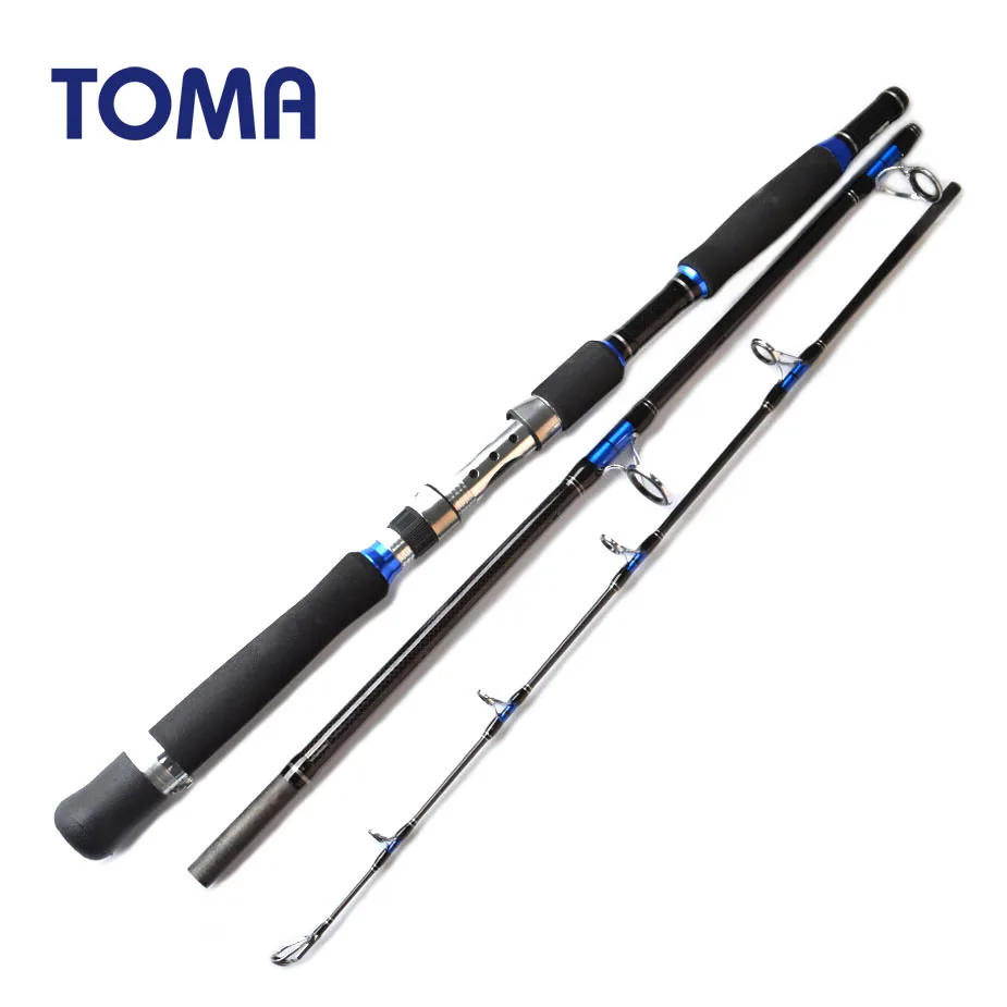 

TOMA Fast Action Boat Spinning Fishing Rod Jigging Carbon Fiber Max Power 20kg H 1.8m 1.95m 2.1m Saltwater Trolling Fishing Rod