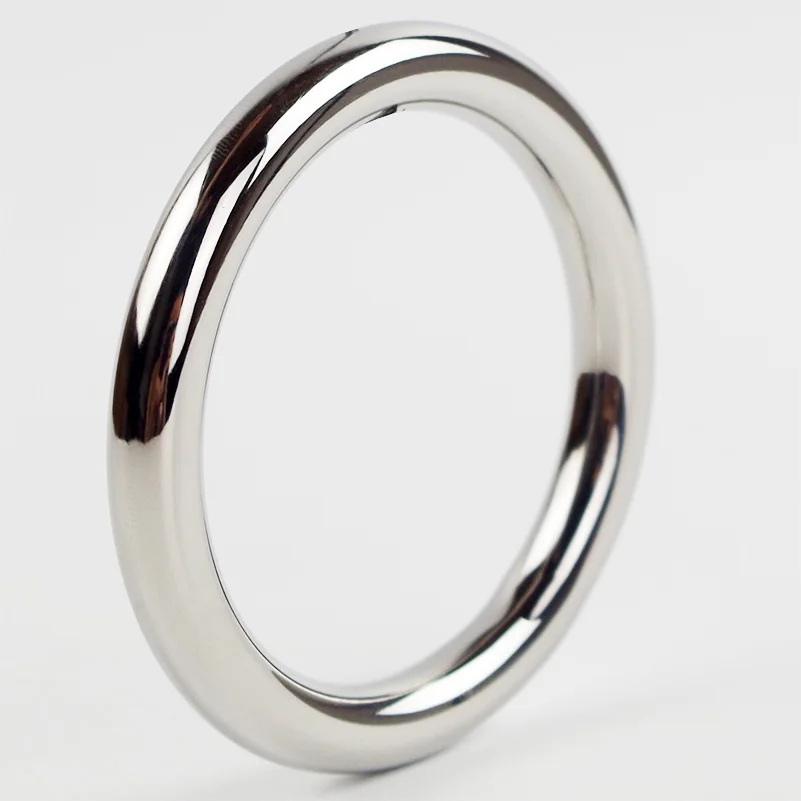 Stainless Steel Cock Ring Round 40/45/50mm Time Delay Cock Rings Male Sex Toys Penis Rings  Sex Products