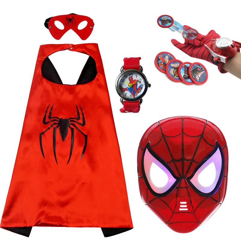 

Marvel The Avengers Spider-Man Shield toy luminous mask sound and light sword cloak children's performance cos clothes suit