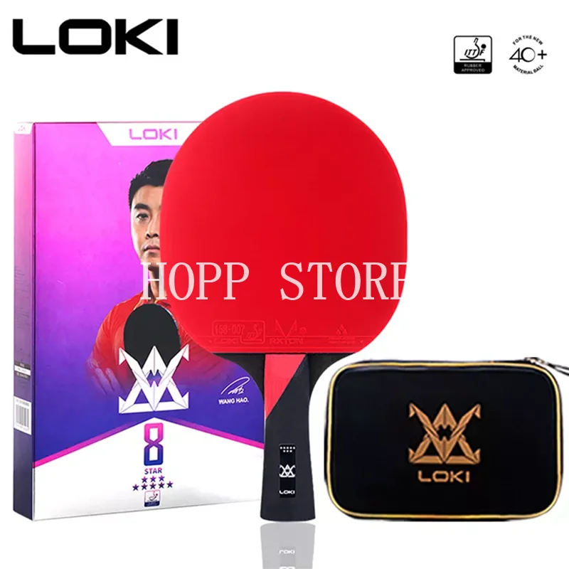 LOKI 8 Star High Sticky Table Tennis Racket Professional PingPong Bat Competition Ping Pong Paddle for Ball Control and Loop