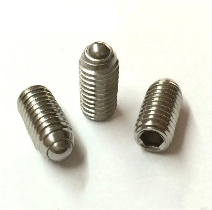 5pcs M4 Allen screws ball head bolts hex socket set screw grub plunger hexagon slot bolt grubs plungers stainless steel