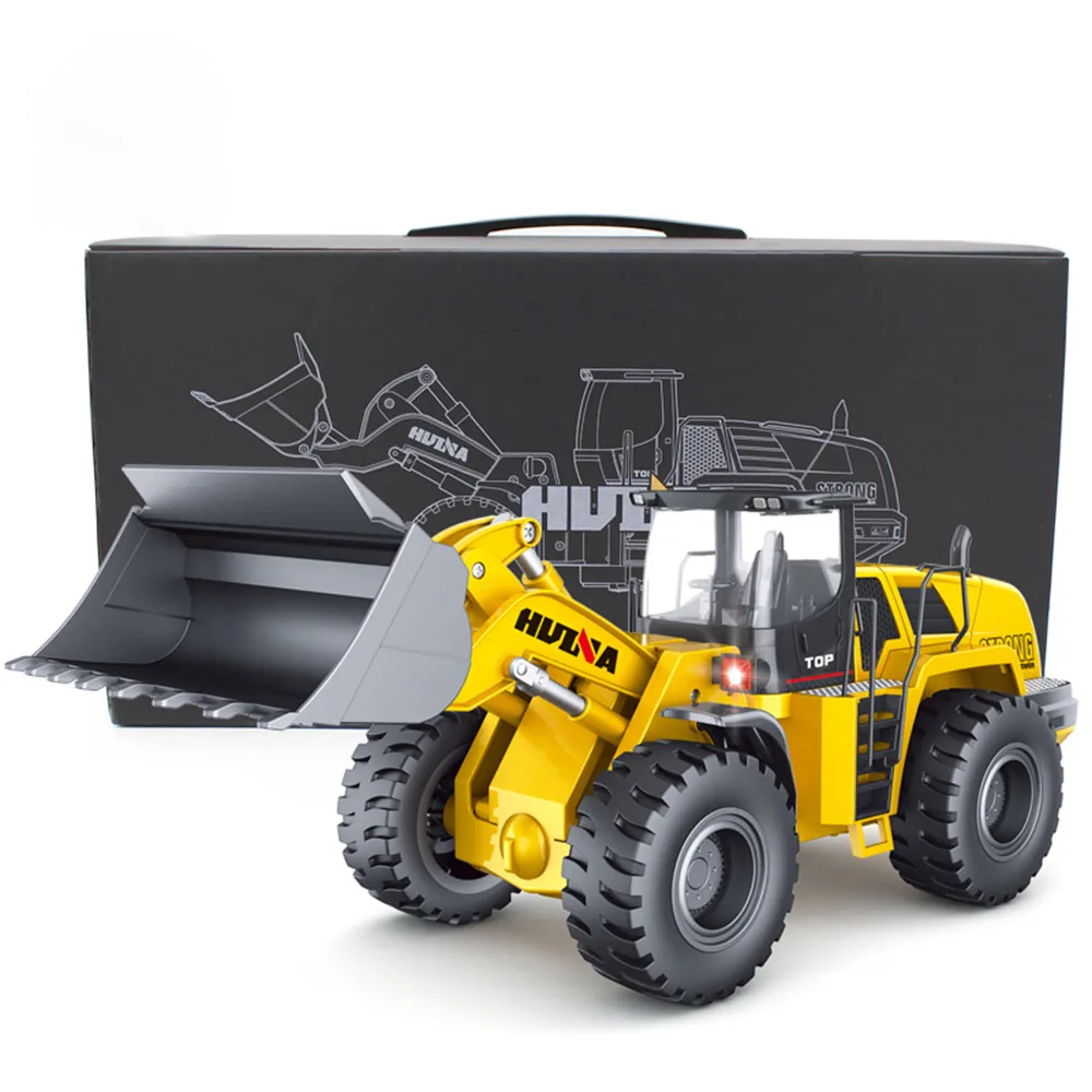 Huina 1583 Excavator Bulldozer Loading Car 1:14 10 Channel Loader Model Engineering Car