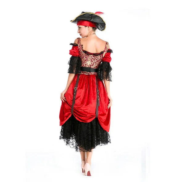 Women Sexy Deluxe Pirate Costumes Halloween Pirates of the Caribbean Cosplay Female Pirate Fancy Dress