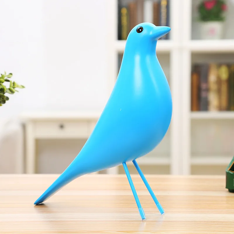 resin dove bird statue craft blue peace bird Creative sculpture office Personality home Desktop window Decoration gift p0899