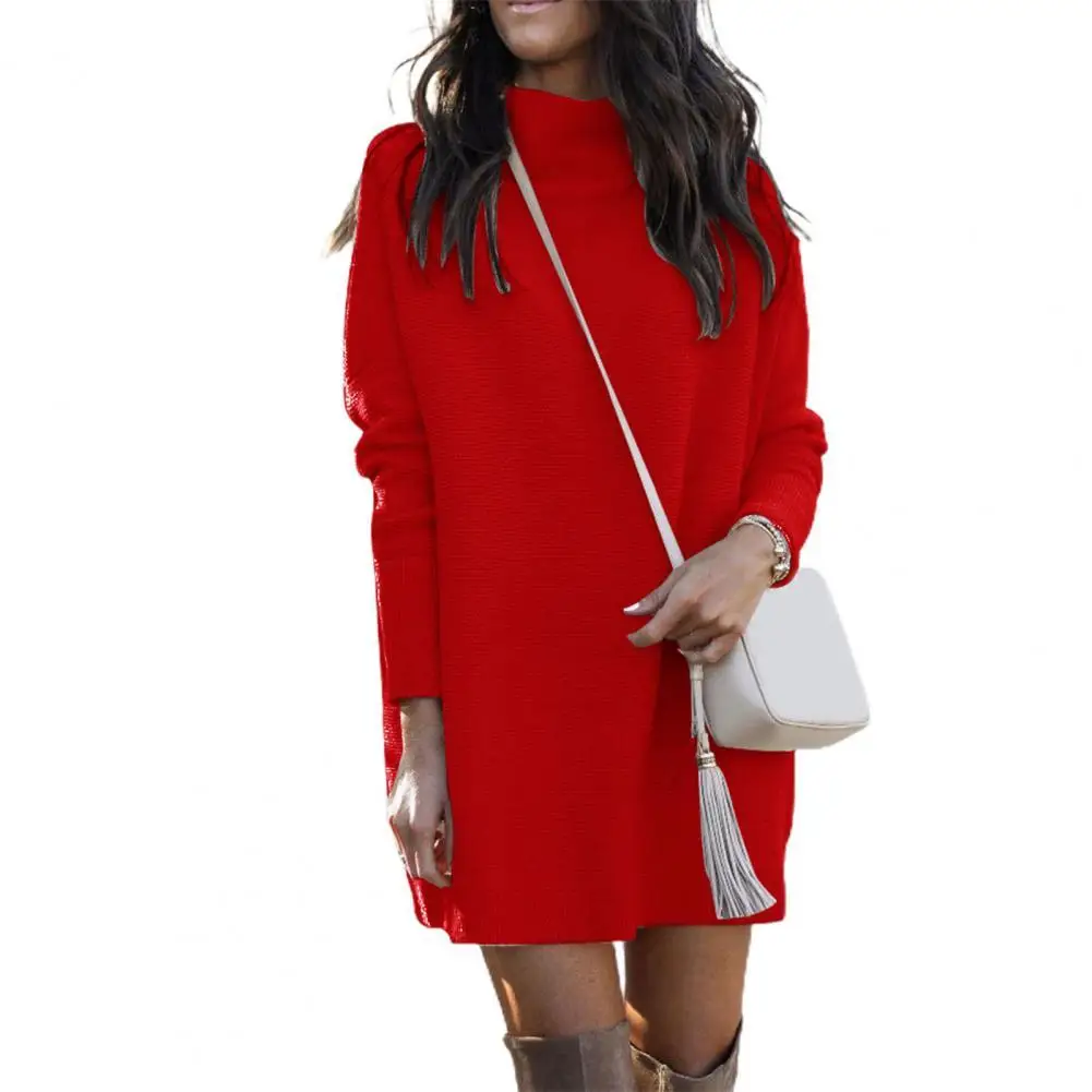 Twist Sweater Dress Set Women Solid Color 2021 Autumn Winter Round Neck Ribbed Mini Dress Sets Knitted Office Lady