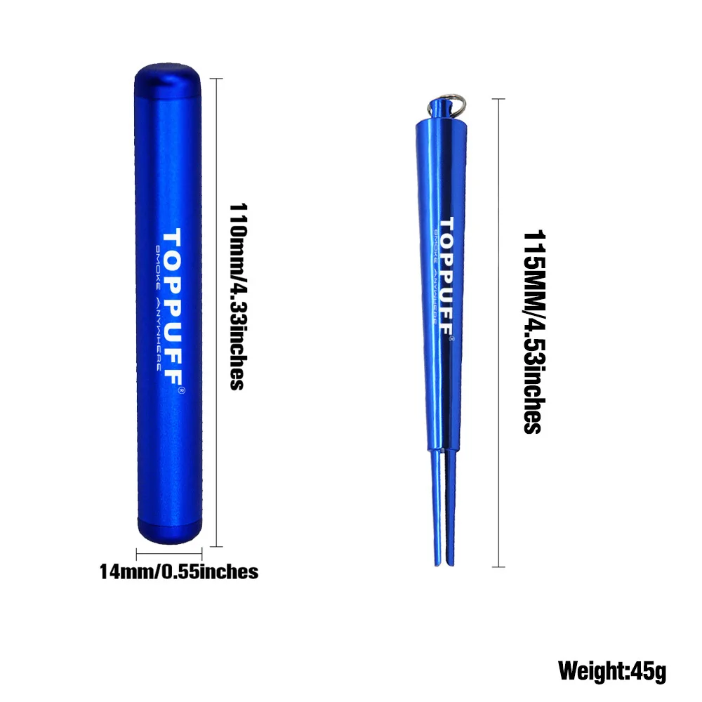 TOPPUFF Aluminum Tube Container Fashion Mature Roller Cigarette Herb Rolling Manual Stash Jar New Gadgets gadget
