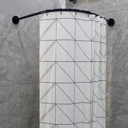 Shower Bar Curtain Rod without Drilling Telescopic  Bathroom Curtain Stick Extendable Rail Bathroom Products