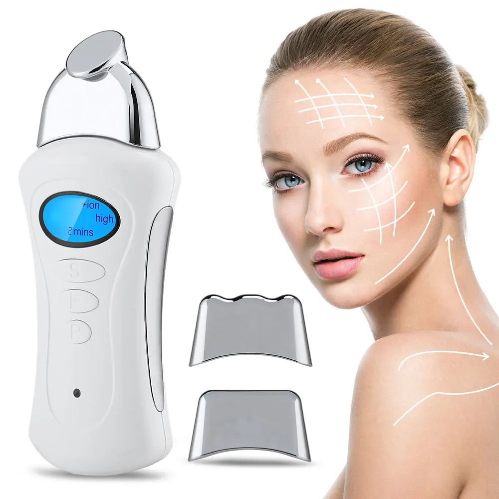 Handheld mini elétrico instrumento de beleza micro atual máquina facial galvânica spa pele aperto rosto levantamento ems dispositivo gel