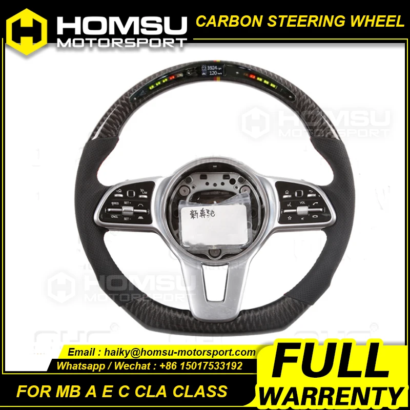 Real Carbon Fiber Steering Wheel Compatible with mercedes benz C Class GL350 ML350 model