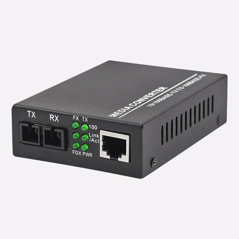 Single/Multiple Mode Dual Fiber /2 port 100M Fiber transceiver converter Fiber Optical Transceiver  Fiber Media Converter 1RJ45