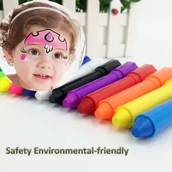 12pcs/lot 12 colors Easy Washable Face Body Painting Crayons Party Makeup Hair Coloring paint Pastel Pen Children Gift