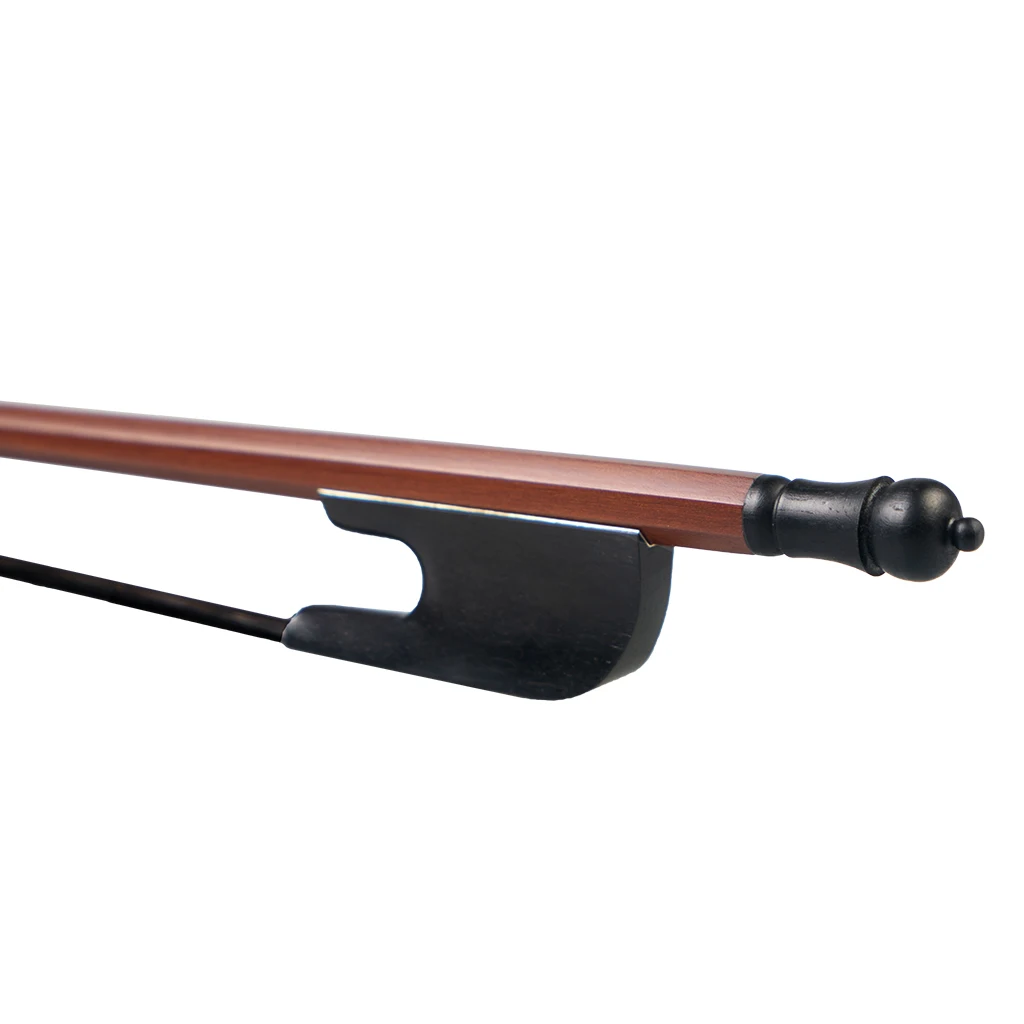 NAOMI Classical Baroque Style Brazilwood Bow 4/4 Violin Bow Round Stick Black Horsehair Ebony Frog Light Bow