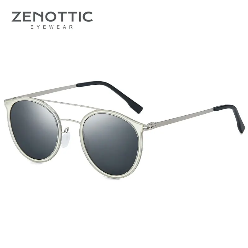 

ZENOTTIC Retro Pilot Round Polarized Sunglasses Men Women Vintage Metal Driving Anti-Glare Sun glasses Male UV400 Shades Goggle