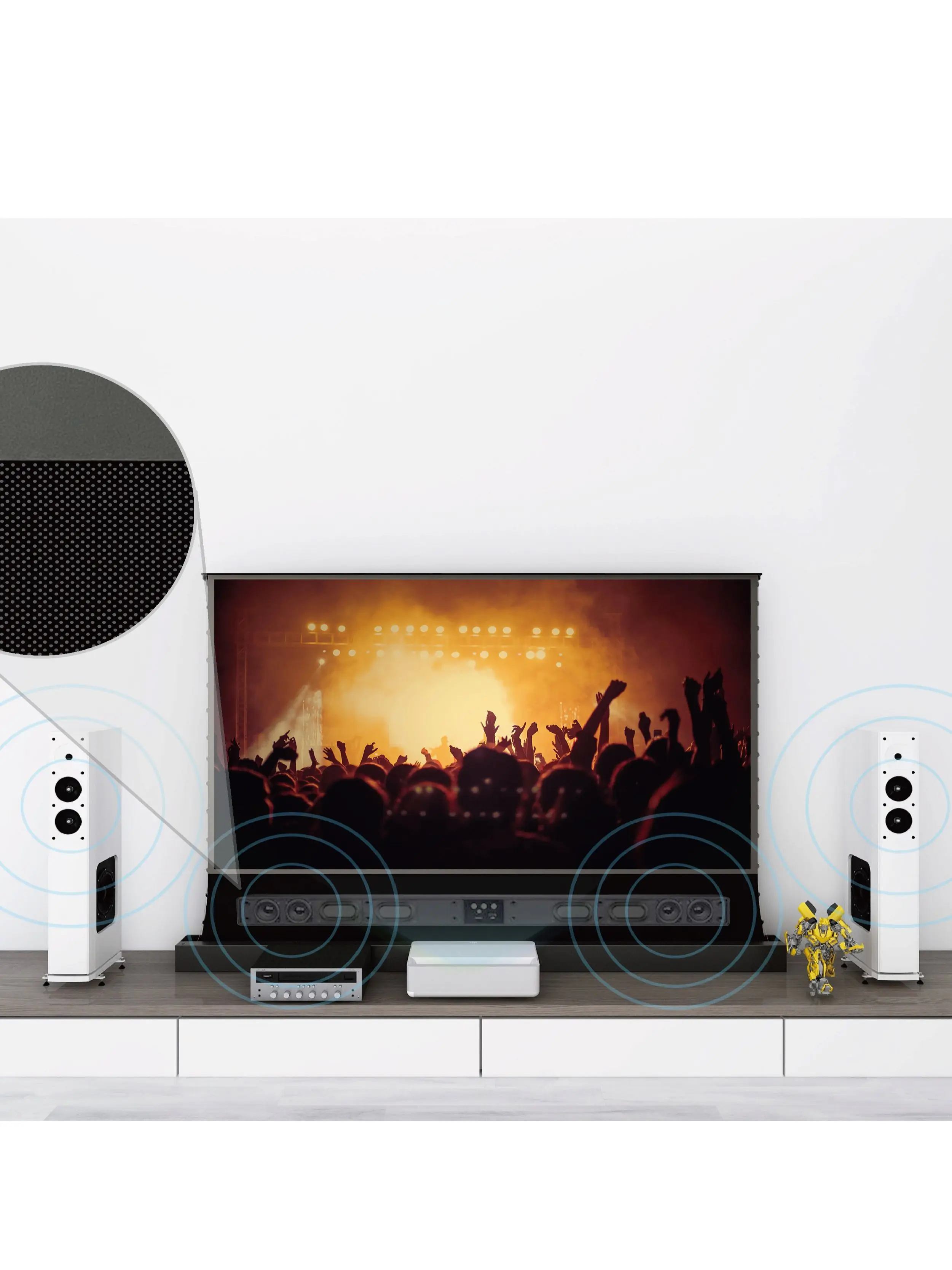 

VIVIDSTORM S PRO P ALR Motorized Reflective Portable Self-Rising Screen For Ultra Short Throw Projector, Smart APP Control