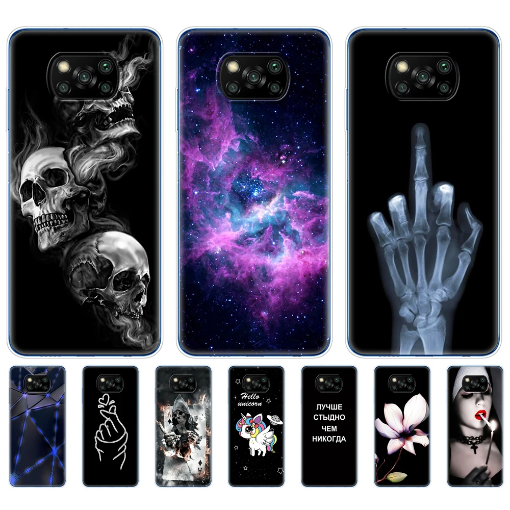 For Xiaomi Poco X3 NFC Case Silicon Soft Back For POCO X3 Pro Case TPU Bumper for Poco X 3 PocoX3 NFC 6.67\'\' Global Phone Cover