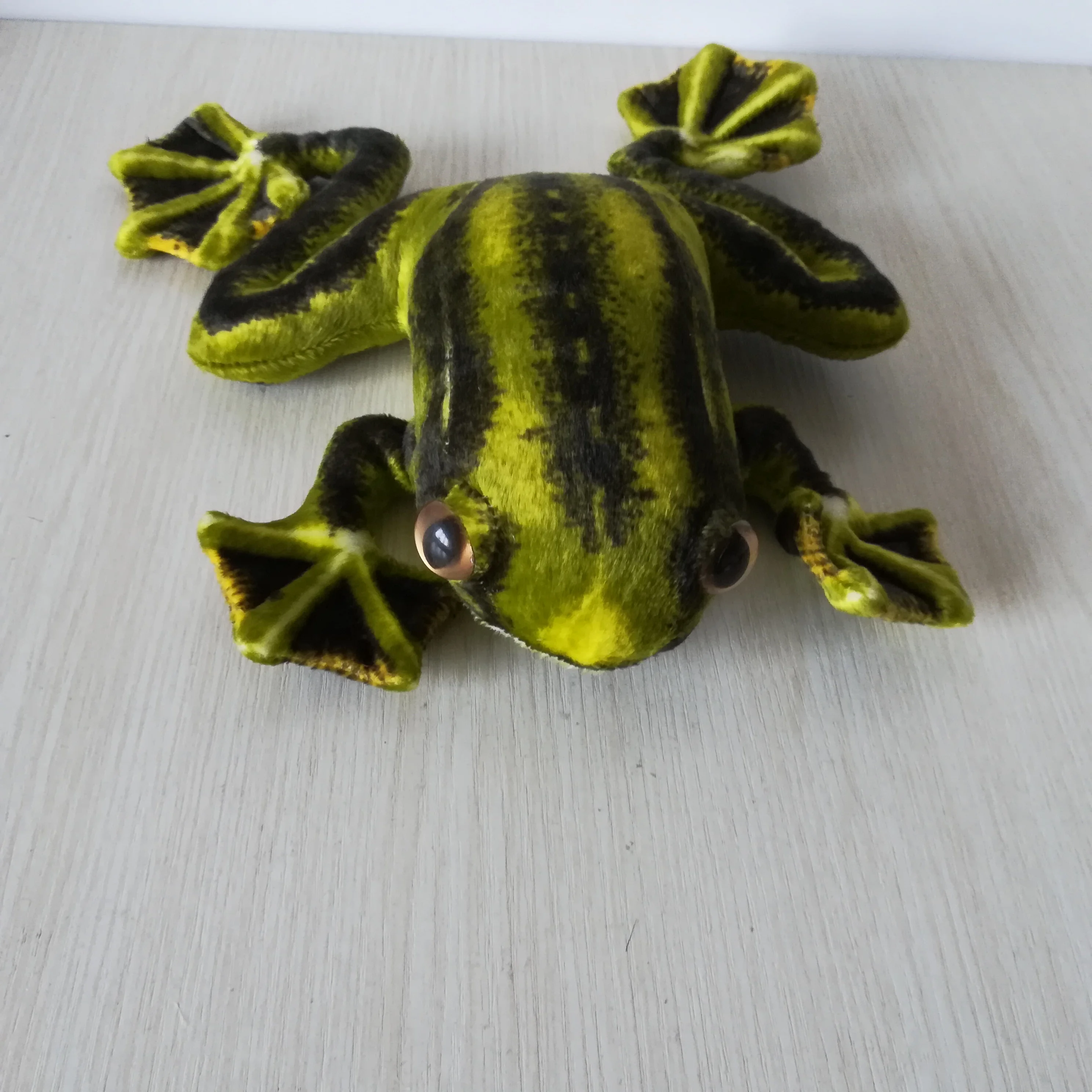 ca. 25 cm echtes Spielzeug grüner Frosch Plüschtier, weiche Puppe Babyspielzeug Geburtstagsgeschenk h2199