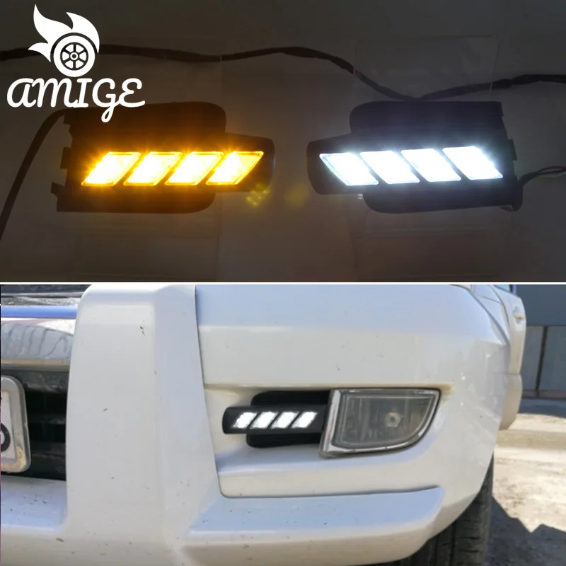 

Auto Daylights For Toyota Prado 120 FJ120 LC200 2003 - 2009 Turning Signal Fog Lamps Daytime Running DRL Headlamps