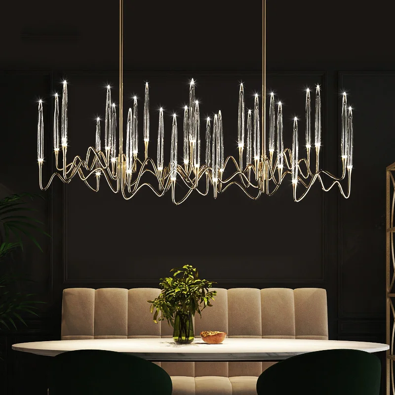 American Simple French Restaurant Lighting Creative Crystal Art Bar Counter Sales Office Royal Club Chandelier