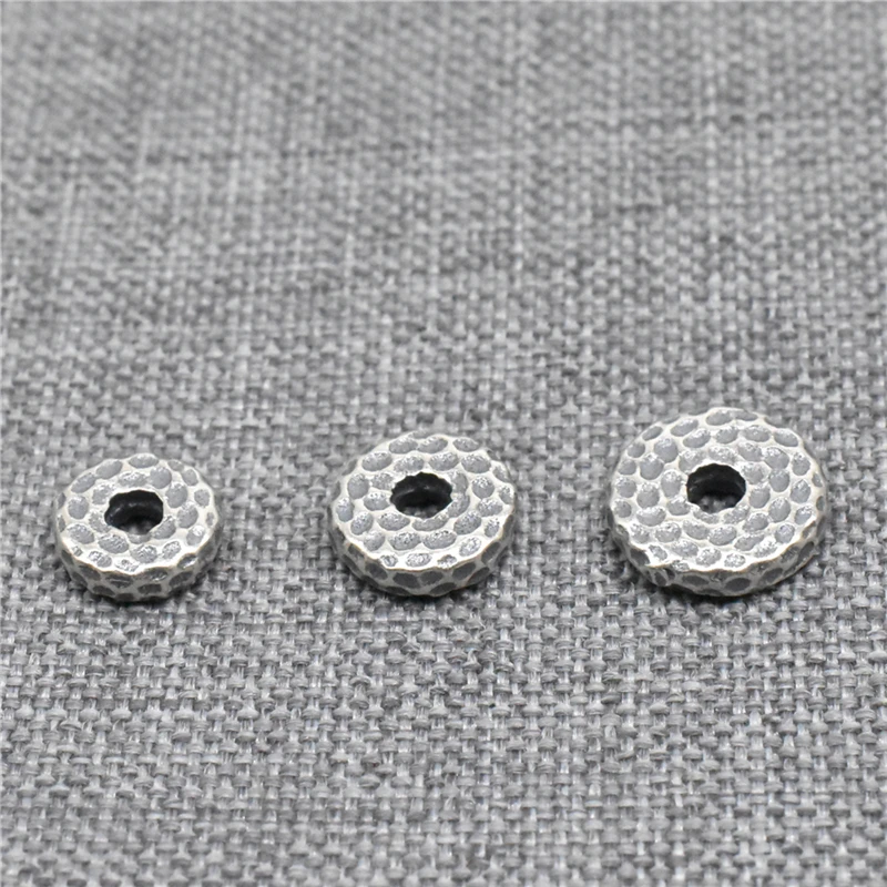 

8pcs of 925 Sterling Silver Round Bird Nest Design Concave Beads for Bracelet Necklace 6mm 7mm 8mm