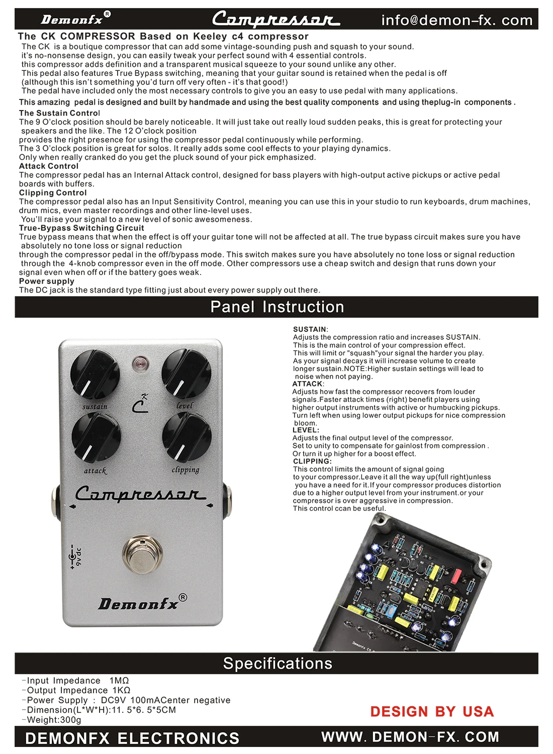 Demonfx AT-DS Freedman BE-ODX Guitar Effect Pedal Overdrive Distortion Delay CHorus AUTOWAH Pedal