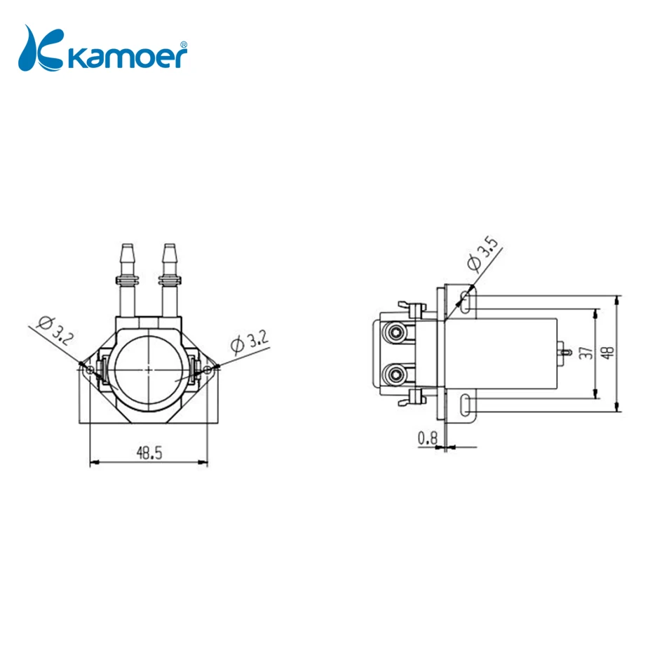 Kamoer 220 Ml/min Khpp260 Peristaltische Pomp 12V 24V Tandwielpomp Dc Motor Zelfaanzuigende Pomp Prex Siliconen Tubing Doseerpomp