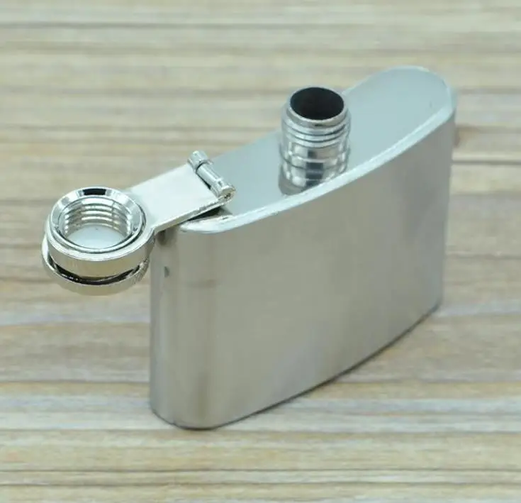 100pcs/lot Fast shipping Portable Outdoor 2oz Mini Stainless Steel Hip Flask 2 oz flask Can customize logo ni230