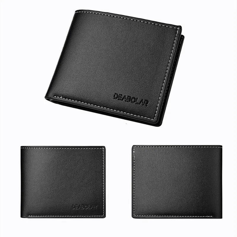 2024 New Hot New Style Short Wallet Business Embossed Personality Two-fold Horizontal And Vertical Wallet Coin Clip Wallet