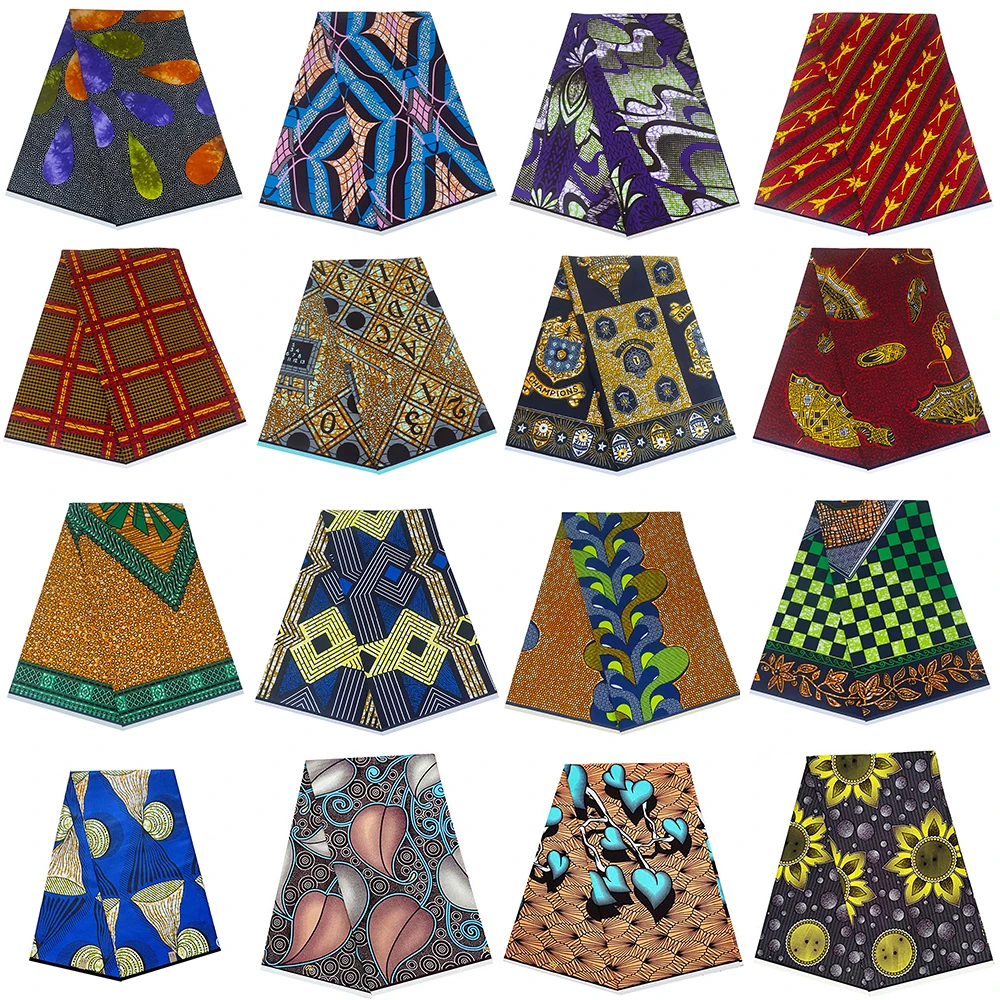 

2020 New Style Ankara African wax Fabrics Nigerian Wax Print Fabric High Quality African Ghana wax Fabrics For Patchwork 6yards