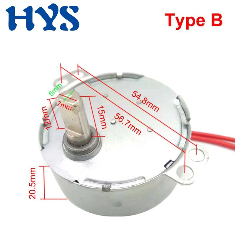 AC Synchronous Motor Permanent Magnet 4W 50/60Hz AC110V 5V 6V 9V 12V 24V CW CCW TYC-50 TYC49 TYJ50 50TYZ Electr Robust Turntable