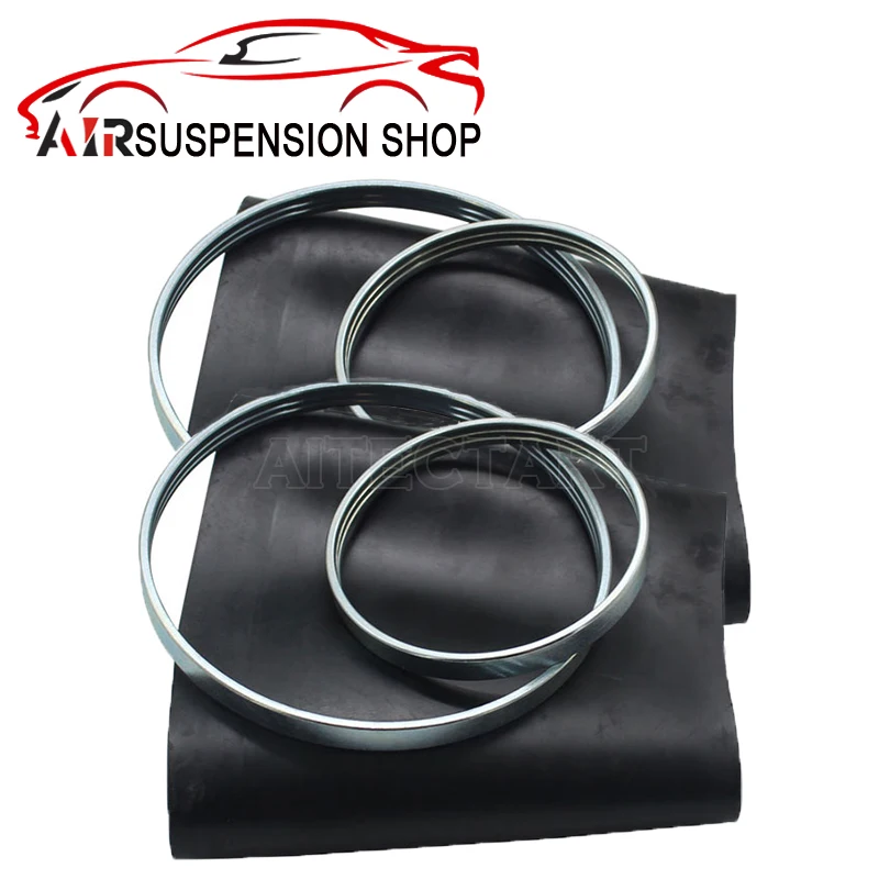 2x Rear Air Sleeve With Rings For Mercedes S CL Class W221 W216 OEM 2213205513 2213205613 Air Suspension Kit Car Accessories