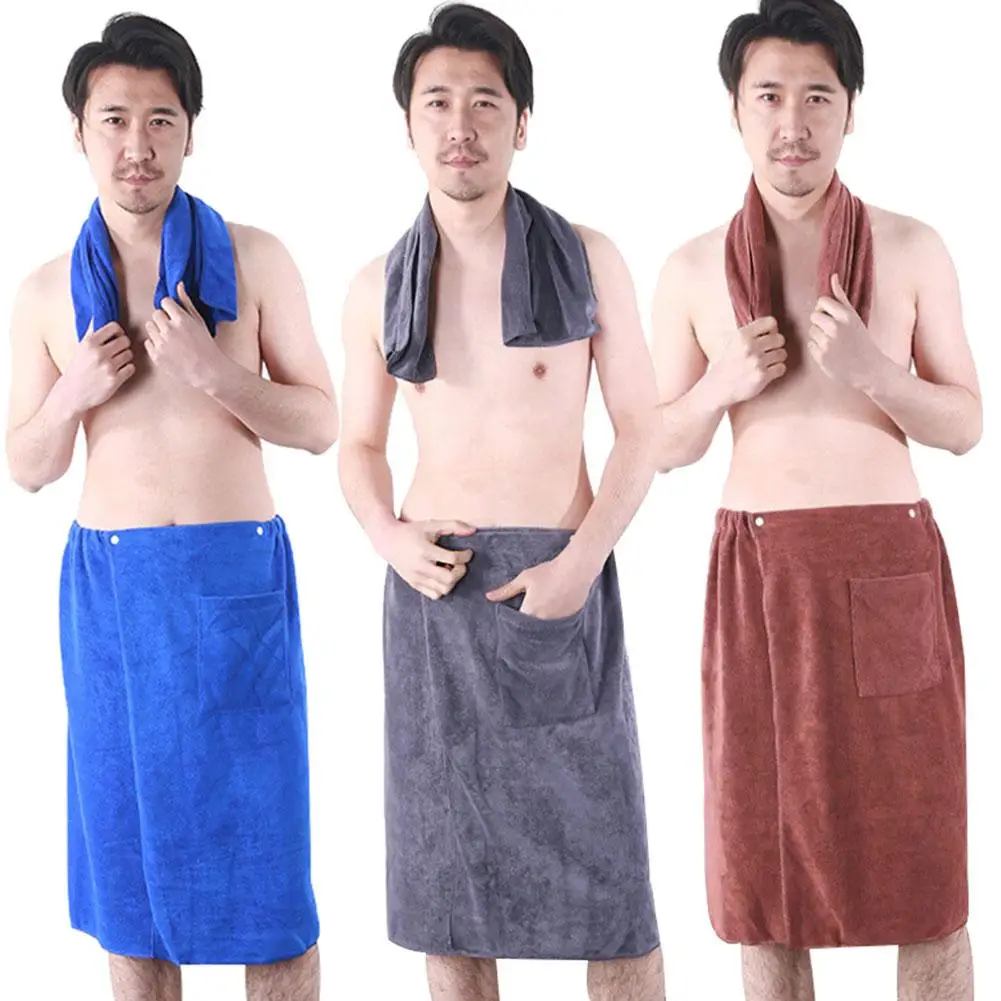 Soft Man Wearable Bath Towel With Pocket Soft Mircofiber Magic Swimming Beach Towel Blanket Toalla De Playa