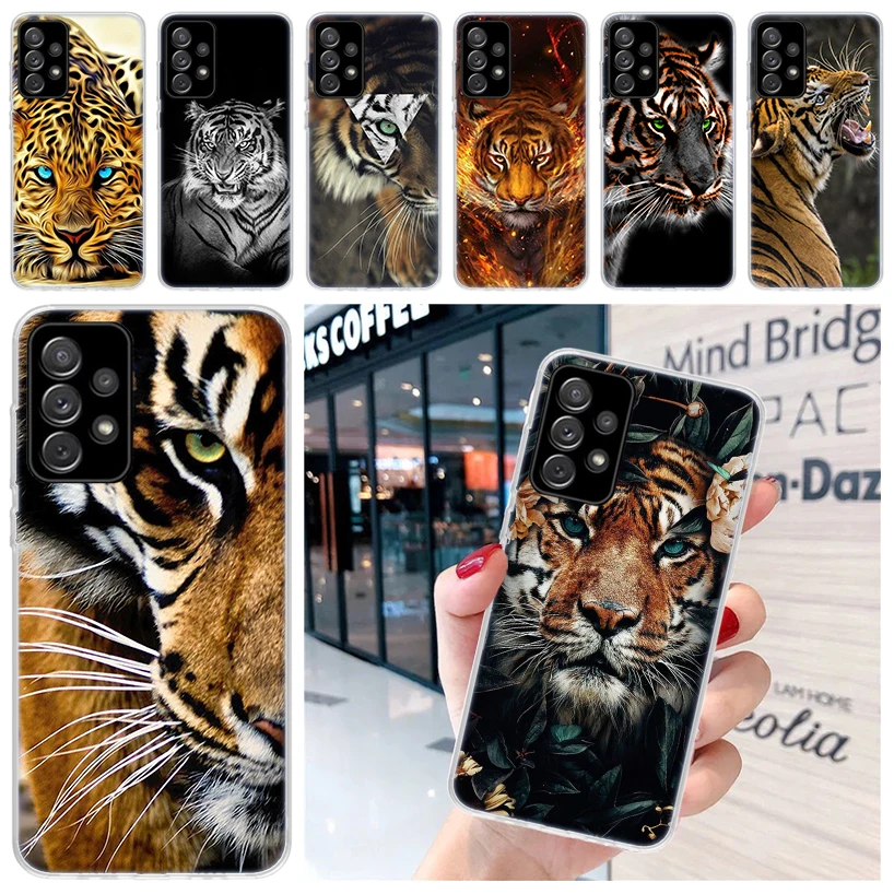 Ferocious Tiger Animal For Samsung Galaxy A15 A14 A13 A12 A55 A54 A53 A52 Phone Case A32 A35 A34 A33 A25 A24 A23 A22 A04S A03S A