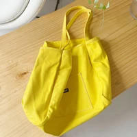 Canvas Bag High Quality Reusable Shopping Shoulder Bag Women Simple Casual Daily Use Handbag Totes Female Portable Folding Purse 3