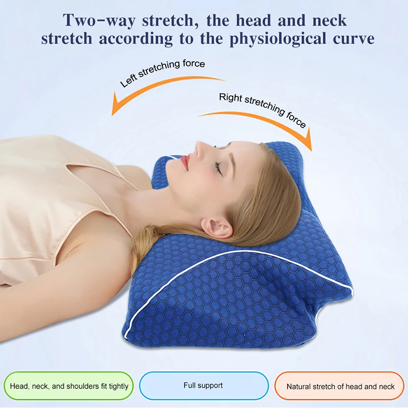 Memory Foam Bedding Pillow Shaped Ergonomic Cervical Pillow Sleeping Comfortable Neck Protection Butterfly Memory Foam Pillow