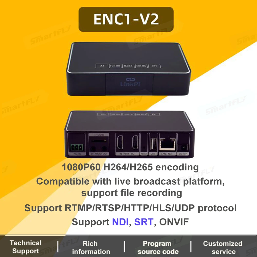 Link Pi ENC1-V2/ENC1-V3 Hisilicon Hi3520DV400 HDMI Encoder Dekoder HD SR/RTMP/RTSP/ONVIF/HLS Transmisja na żywo obsługuje YouTube