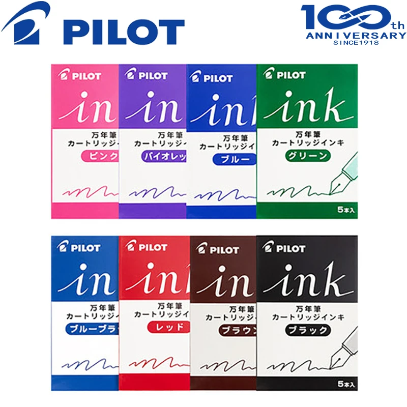 

PILOT IRF-5S Disposable Color Ink 5pcs / Boxed 8 Colors for 78G / 88G Smiley Pen and Other Models Fountain Pen Ink