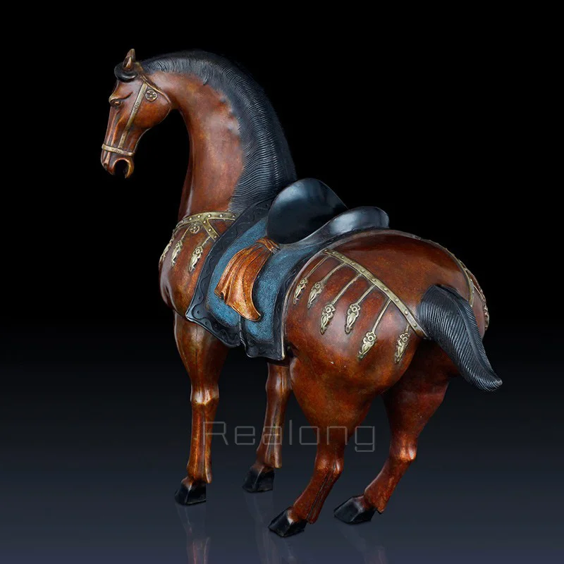 50cm Bronze Horse Statue Modern Art Bronze Horse Sculpture Large Animal Bronze Art Figurine For Home Decor Ornament luxury Gifts