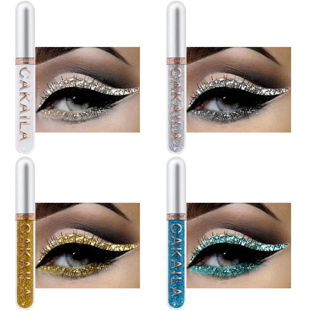 8PCS/Set Colored Liquid Eyeliner Glitter Shiny Eye Liner Pencil Set Waterproof Beauty Matte Eye Makeup Cosmetics Long-lasting