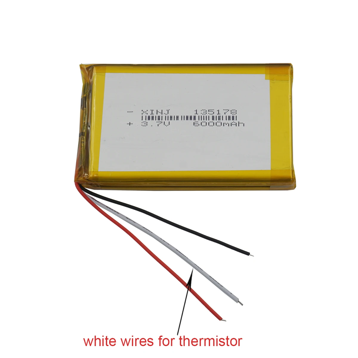 3,7 в 6000 мАч 22.2 Втч перезаряжаемый 2 или 3 провода термистор полимерный литий-полимерный аккумулятор 135178 для динамика GPS портативный DVD планшетный ПК